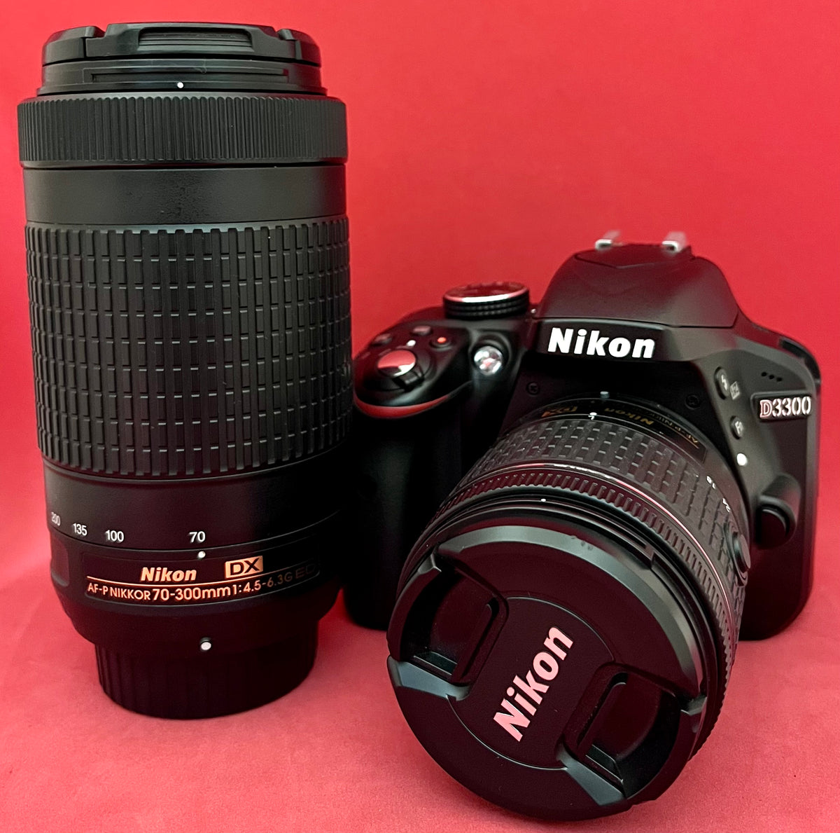 NIKON D3300 DSLR CAMERA bundle lens 1855MM & 70300MM (used) Luck