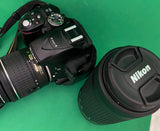 Nikon - D5300 DSLR Camera with AF-P VR DX 18-55mm and AP-P DX 70-300mm Lenses - Black (used)