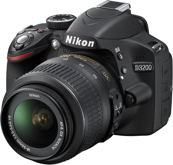 Nikon D3200 Camera 24.2 MP CMOS Digital SLR with 18-55mm f/3.5-5.6 Auto Focus-S DX VR NIKKOR Zoom Lens (USED)