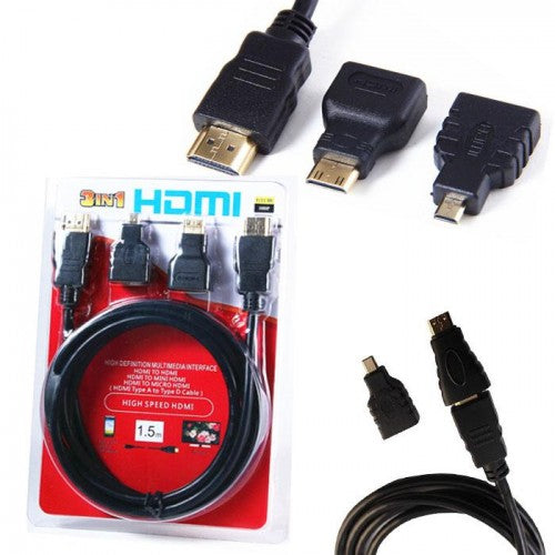 Set Of Three (3) NEW TV Cables: Power Cord, Coaxial Cable, HDMI From COX  Cable.